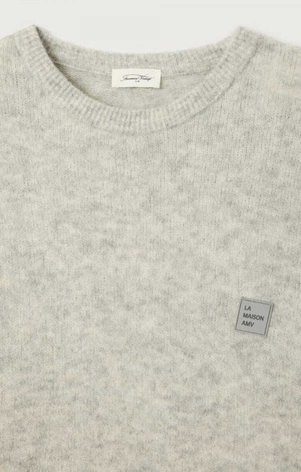 American Vintage Pullover Vito Herren hellgrau meliert