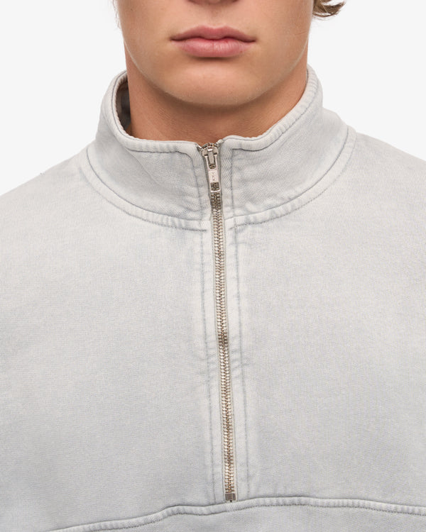Colorful Standard Organic Quarter Zip Faded Grey unisex hellgrau