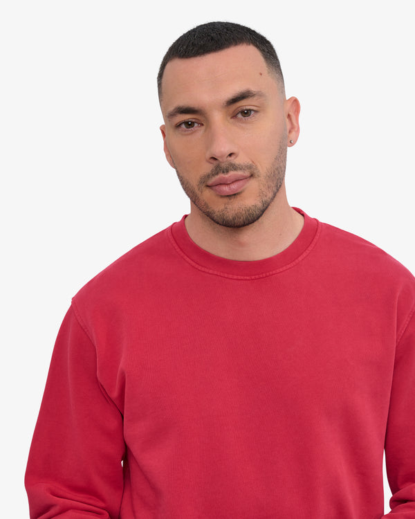 Colorful Standard Classic Organic Crew Sweatshirt Faded Red Unisex rot