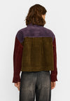 Selfhood Cropped Shirt Darkpurple Damen Cord Hemd Overshirt lila
