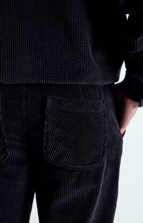 American Vintage Padow Cordhose Jogging Carbone Herren dunkelgrau