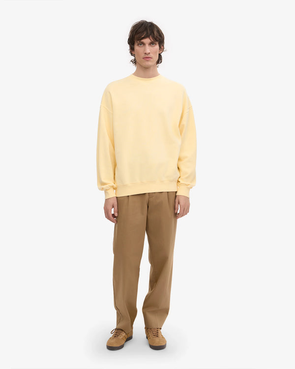 Colorful Standard Oversized Organic Crew Pullover Herren gelb