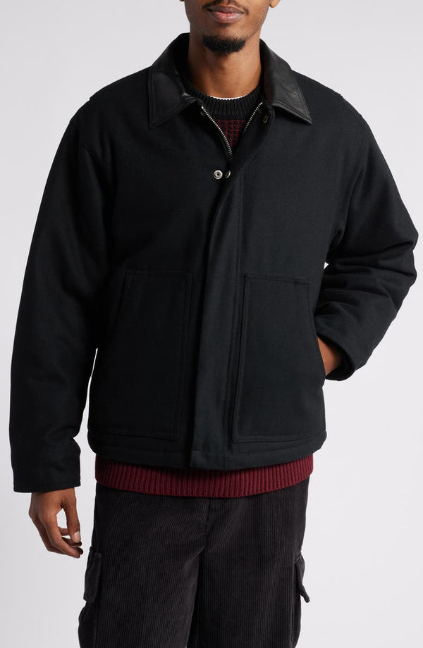 Obey Chisel Melton Jacket Black Winterjacke Herren schwarz