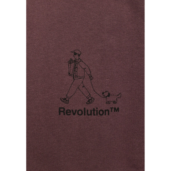 Revolution Printed Crewneck Dustpurple Everyday Heroes Pullover Herren bordeaux