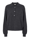 Esmé Iwona Polo Knit GOTS Damen Pullover grau