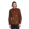 Portuguese Flannel Lobo Embroidery Shirt Brown Herren Hemd Cord braun