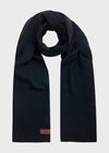 Klitmøller Collective Fine Rib Schal Navy aus Wolle