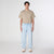 Dawn RISE Relaxed Tapered Vintage Ice Blue Minimal Stretch Jeans Hose Herren Hellblau