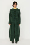 SKFK Naiare Jacket Dark Green Damen Cropped Jacke Bio Baumwolle grün