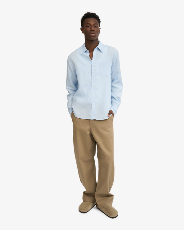 Colorful Standard Polar Blue Leinenhemd Herren hellblau