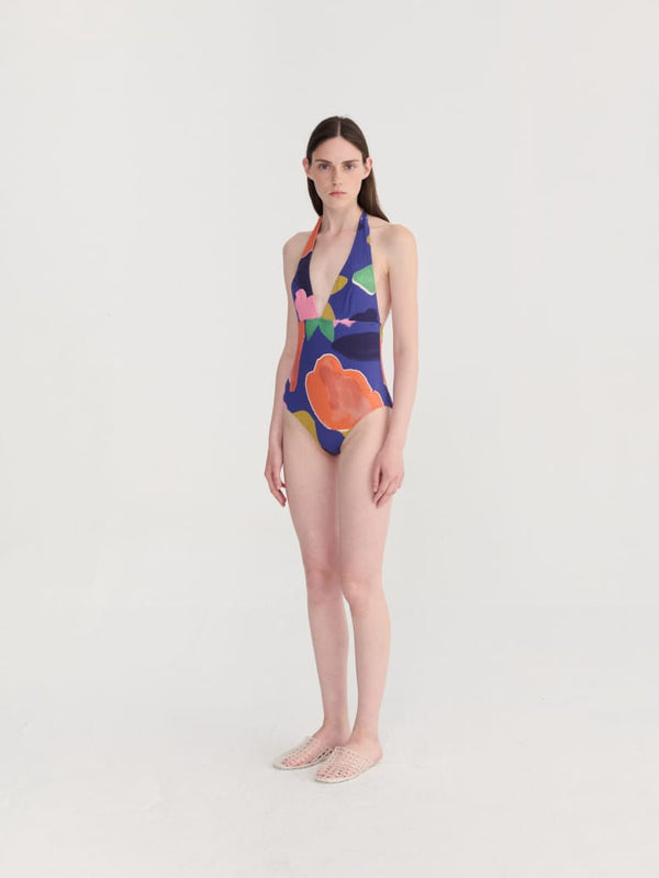 Bobo Choses Blooming Color Pattern V-Neck Swimsuit Damen bunt