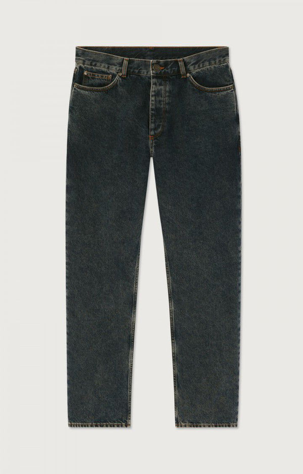 American Vintage Lydbay Blue Black 5 Pocket Jeans Herren dunkelblau