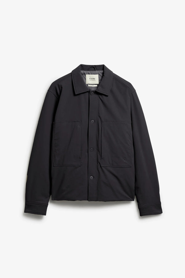 Elvine Bernt Black Nylon Stretch Jacke Herren schwarz