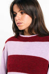 Suite13Lab Babol Jumper Stripes Brick Damen Sweater Strickpullover Streifen rotbraun