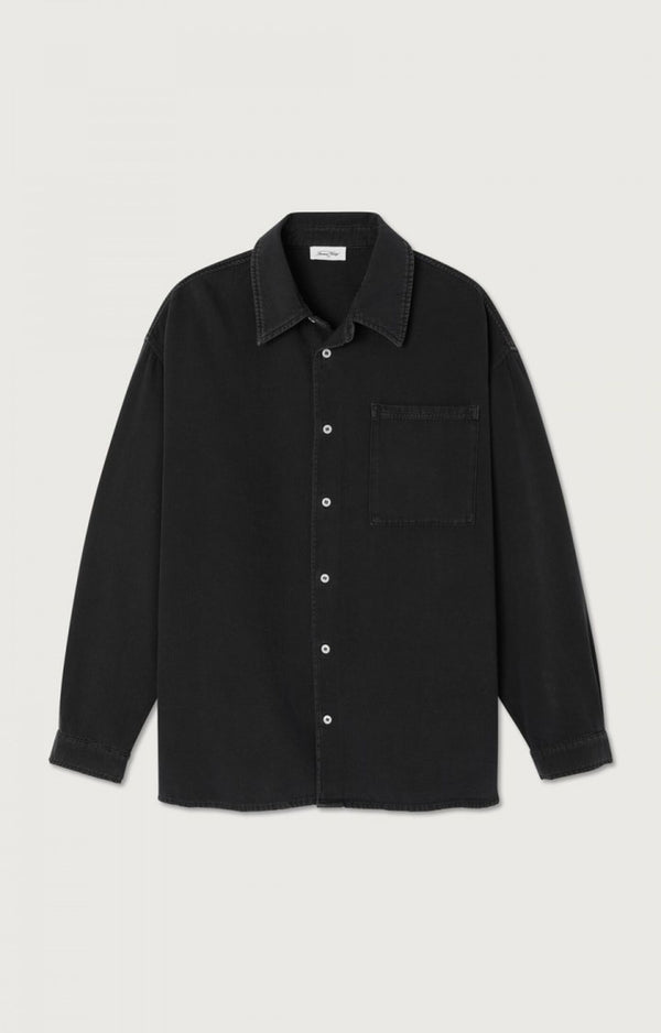 American Vintage Lycaz Vintage Darkness Overshirt Herren schwarz