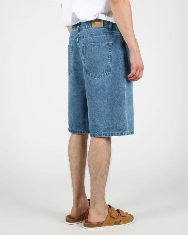 Wemoto Blue Denim 5-Pocket Shorts Herren blau