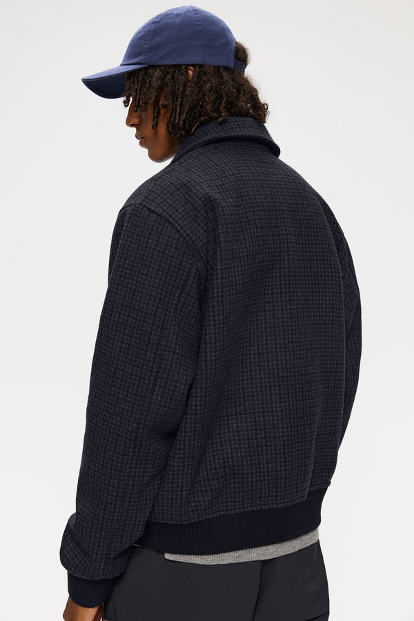 Elvine Narian Woll Jacken Grey Check Herren Wolljacke grau