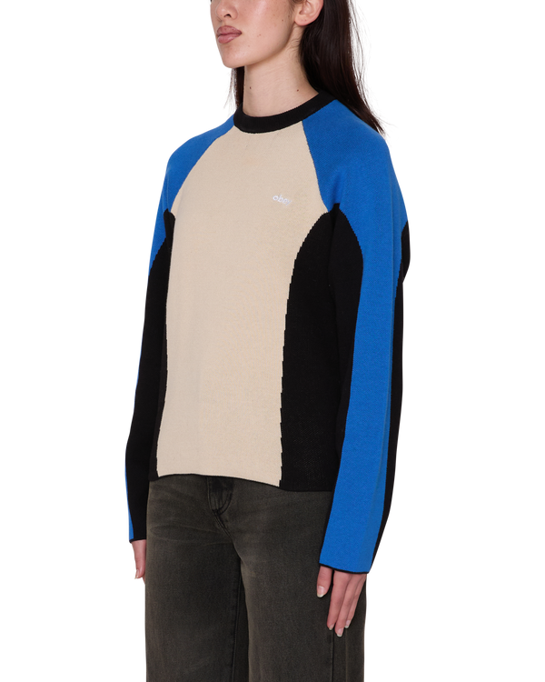 Obey Angie Crew Sweater Damen Colorblock Pullover cream multi