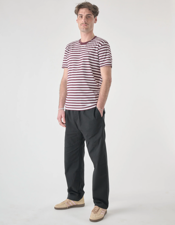 Cleptomanicx Ligull Winetasting Stripe Tee T-Shirt Herren gestreift