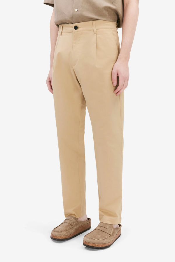 Elvine Arnason Khaki Light Cotton Lyocell Hose Herren beige