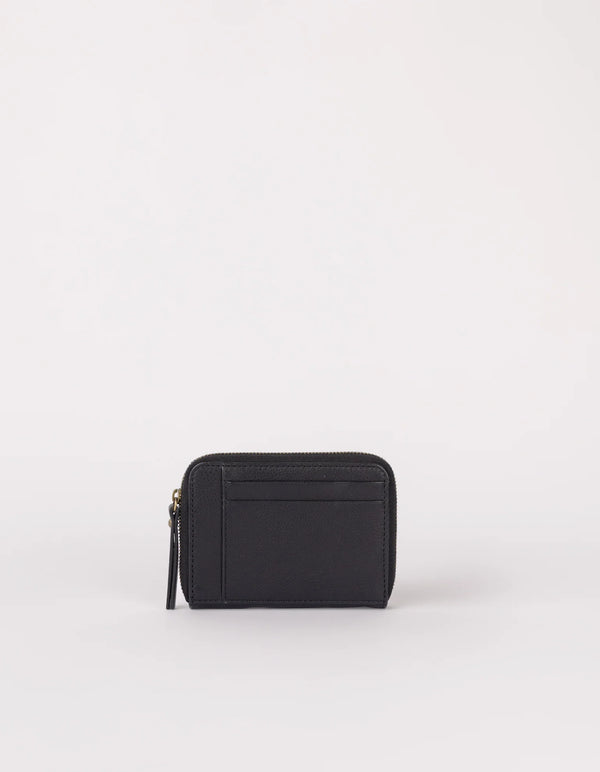 O MY BAG Robbie Wallet Soft Grain Leather Black Schwarz