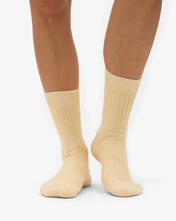 Colorful Standard Merino Wool Blend Socke - Soft Yellow