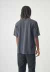 Cleptomanicx Blue Graphite Oversized Easy Shirt Kurzarm Hemd Herren grau