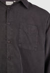 Cleptomanicx Blue Graphite Oversized Easy Shirt Hemd Herren grau