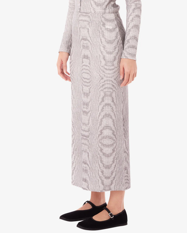 Obey Noise Midi Skirt Damen Rock Blanc weiß multi