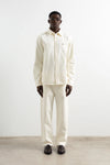 Edmmond Studios Off White Duck Denim Shirt Hemd Herren weiß