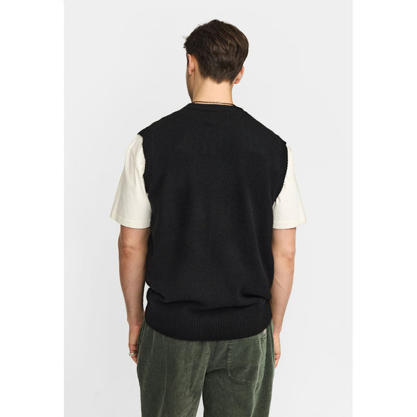 Revolution Knit Vest Black Strickpullunder Herren schwarz