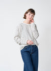 Klitmøller Paulina LS Tee Cream Taupe Damen Streifen Langarm creme