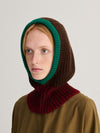 Bobo Choses Colorblock Wool Balaklava Unisex Schal Mütze braun