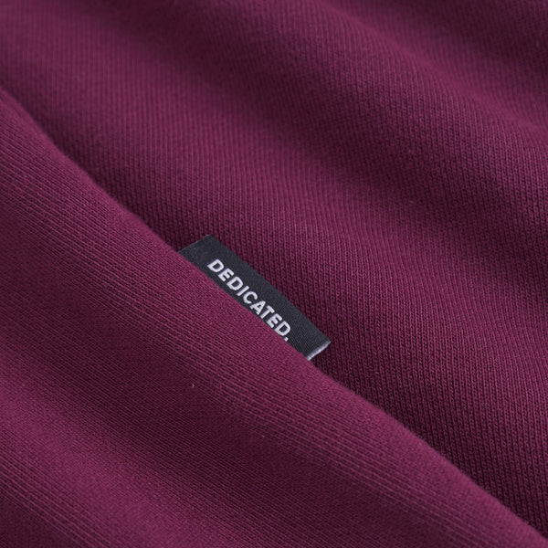 Dedicated Malmoe Base Fig RedSweatshirt Herren Crewneck beere