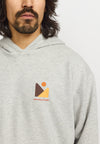 Revolution Printed Hoodie Grey Melange Herren grau