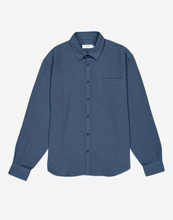 Olow Shirt Chemise Nago Bleu Nuit Hemd Herren blau