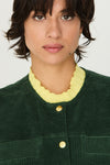 SKFK Naiare Jacket Dark Green Damen Cropped Jacke Bio Baumwolle grün