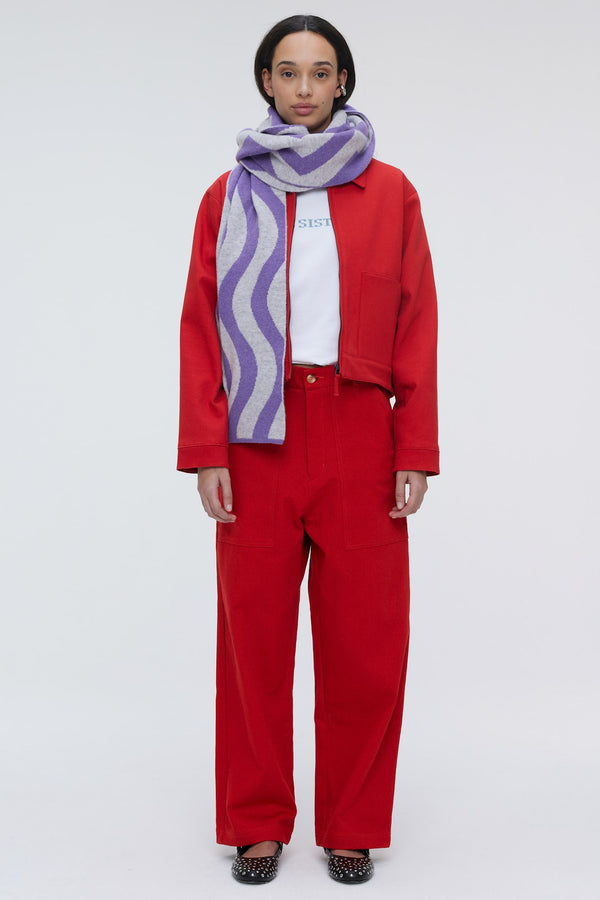 Our Sister Animal P Damen Cargo Hosen rot