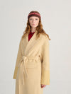 Bobo Choses Hand Made Wool Coat Light Yellow Damen Wollmantel gelb