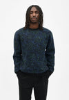 Cleptomanicx Scribbles Knit Black Crewneck Pullover Herren schwarz