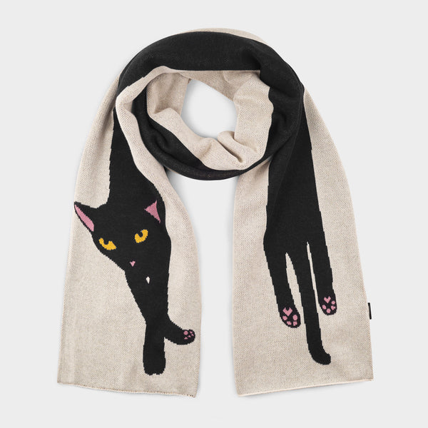 Dedicated Rossberga Long Cat Scarf Vanilla White Schal weiß