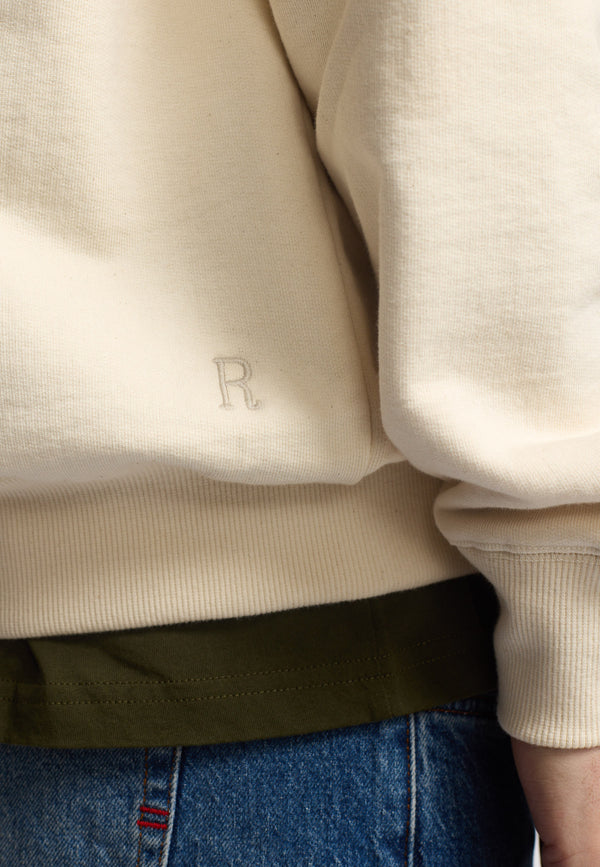 Revolution Offwhite Loose Crewneck Sweatshirt Pullover Herren naturweiss