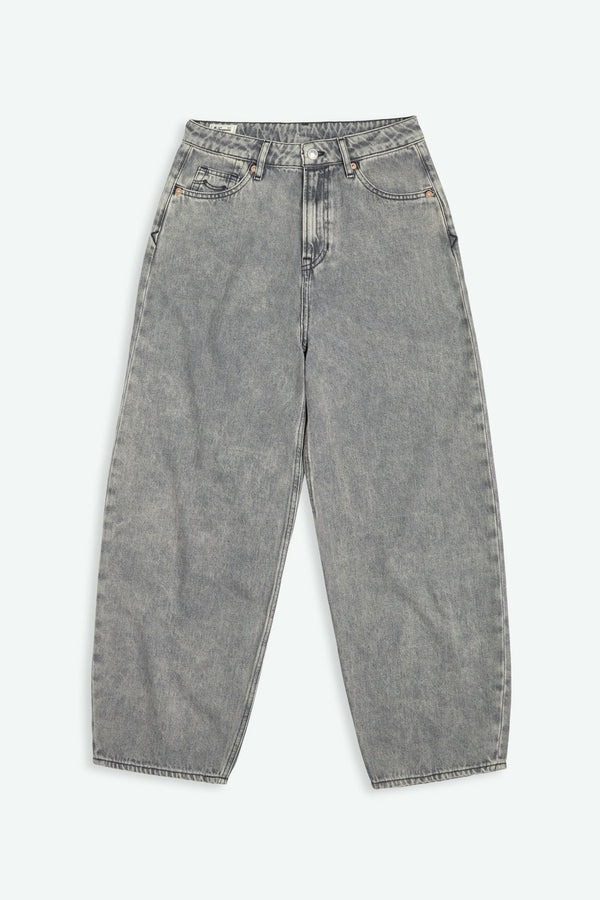 Kings of Indigo Leila Well Grey Mid Marble Jeans Hose Damen Blau