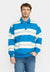 Revolution Loose Polo gestreiftes Sweatshirt Herren blau