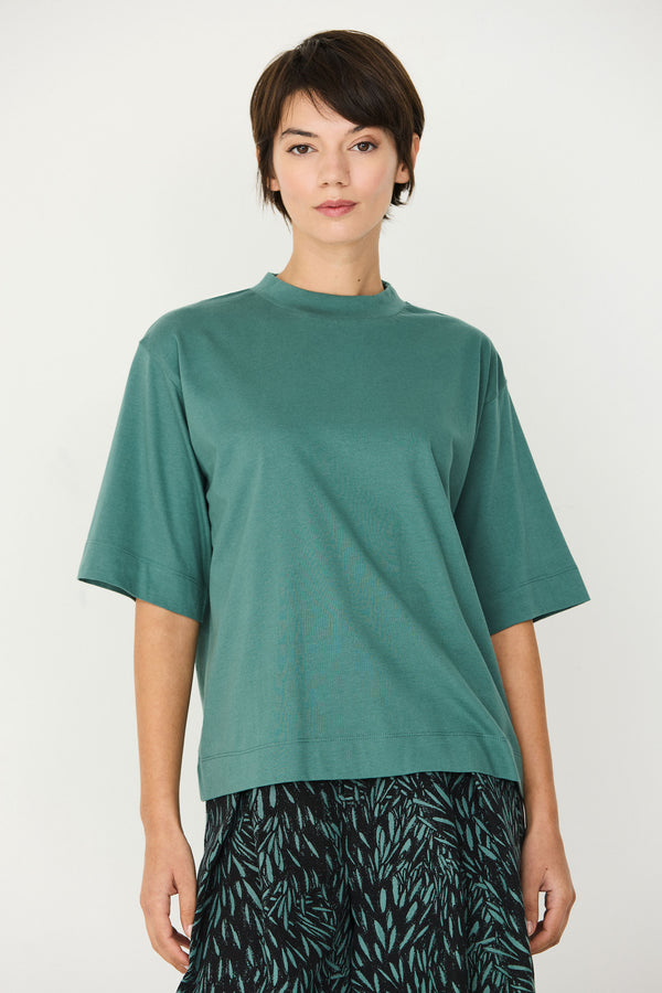 SKFK Zuntz-11-GOTs Shirt Green Damen Loose Fit T-Shirt grün