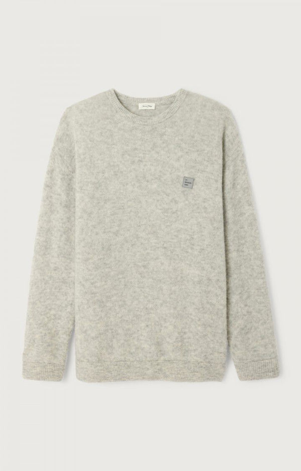 American Vintage Pullover Vito Herren hellgrau meliert