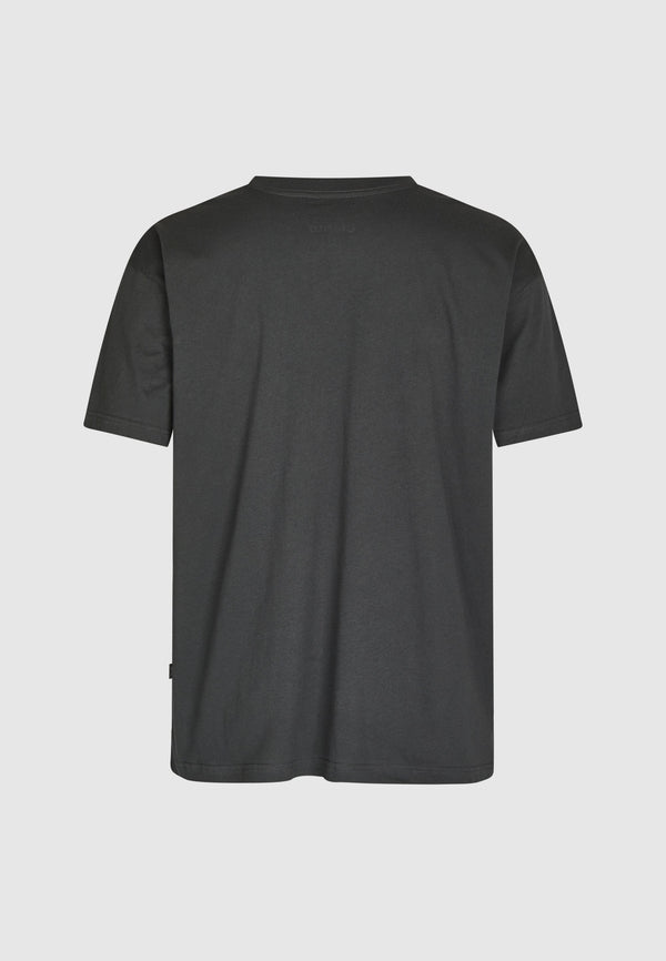 Cleptomanicx Blue Graphite Ligull Boxy Tee T-Shirt Herren dunkelgrau