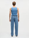 Mads Nørgaard Bright Cobalt Rib Cotton Bruce Tanktop Unterhemd Herren blau