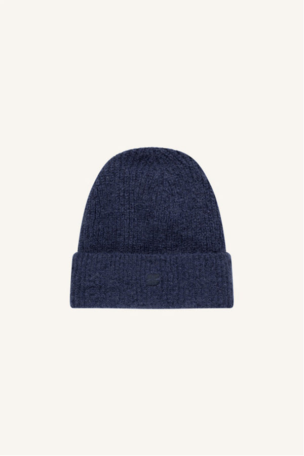 By-Bar Logo Beanie Midnight unisex Mütze Mohair dunkelblau