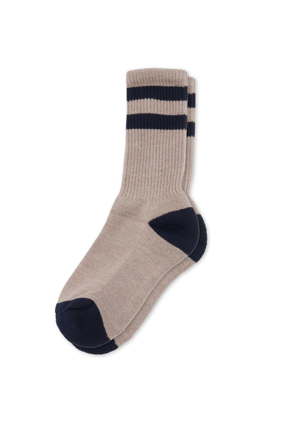 Klitmøller Striped Merino Socks Pastel sand-navy